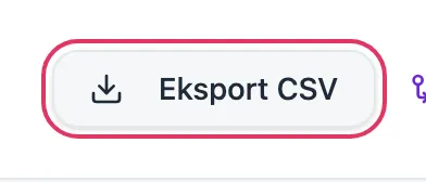 Przycisk „Eksport CSV” nad tabelą dziennika